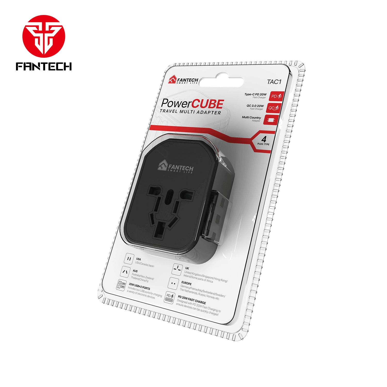 FANTECH TAC1 POWERCUBE TRAVEL MULTI ADAPTER FANTECH TAC1 POWERCUBE TRAVEL MULTI ADAPTER